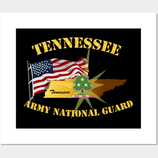 Tennessee - ARNG w Flag Posters and Art